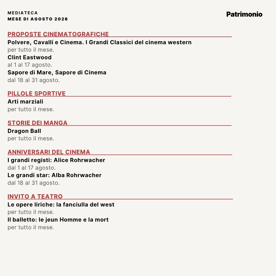 AGOSTO eventi mediateca