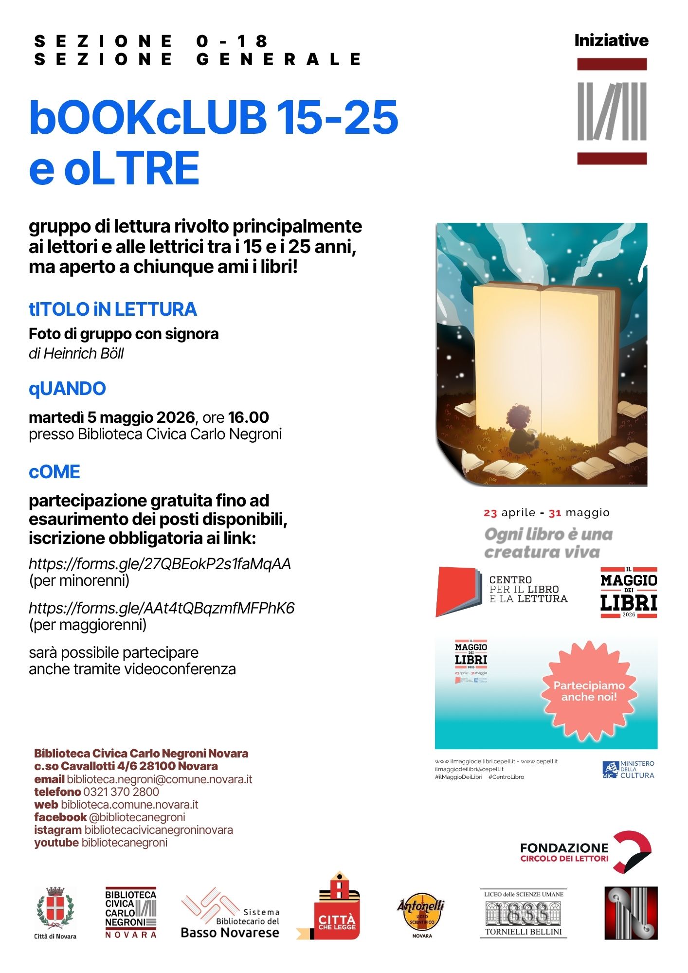 BookClub15 maggio 2026