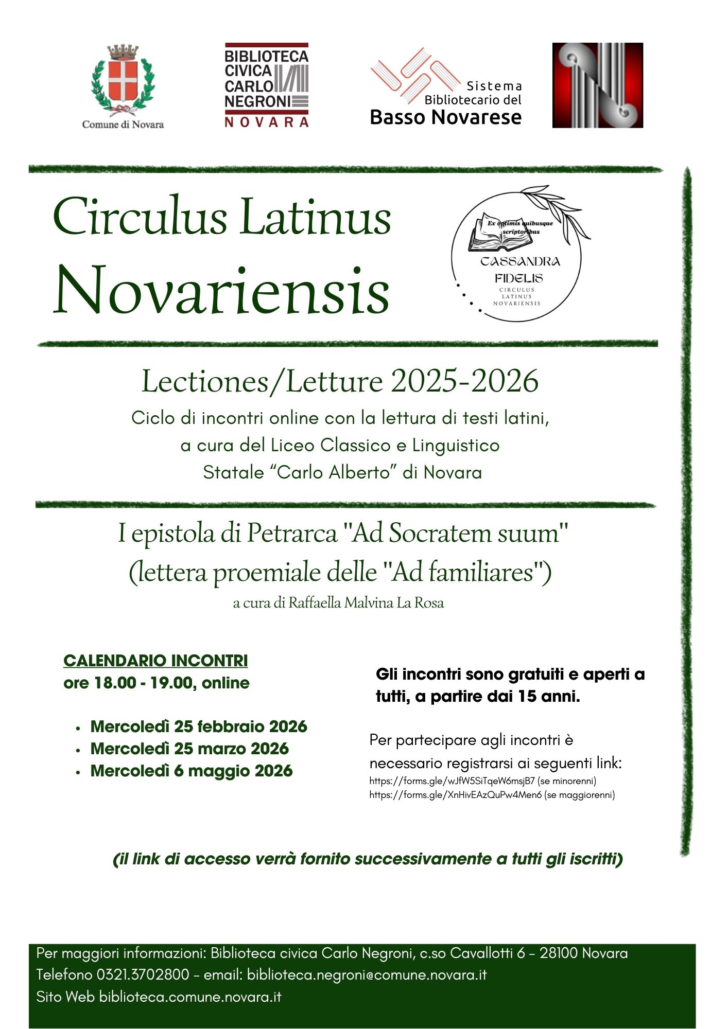 Circulus 2025 2026 febbraio maggio