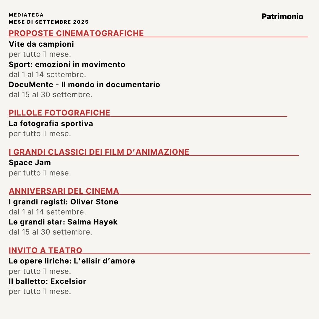 EVENTI mediateca settembre