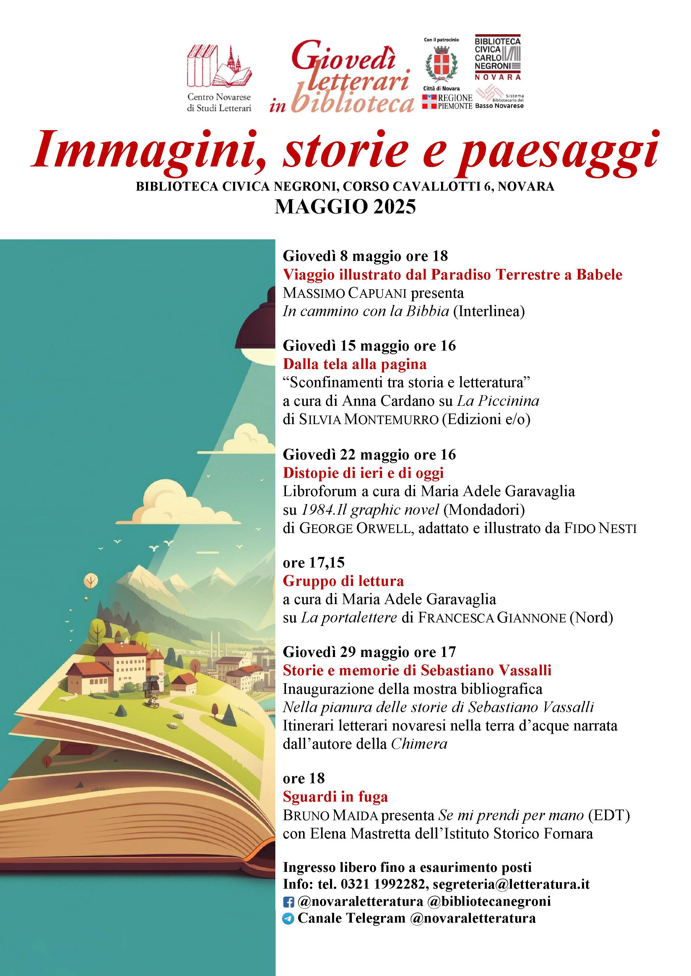 Gioved letterari MAGGIO 2025