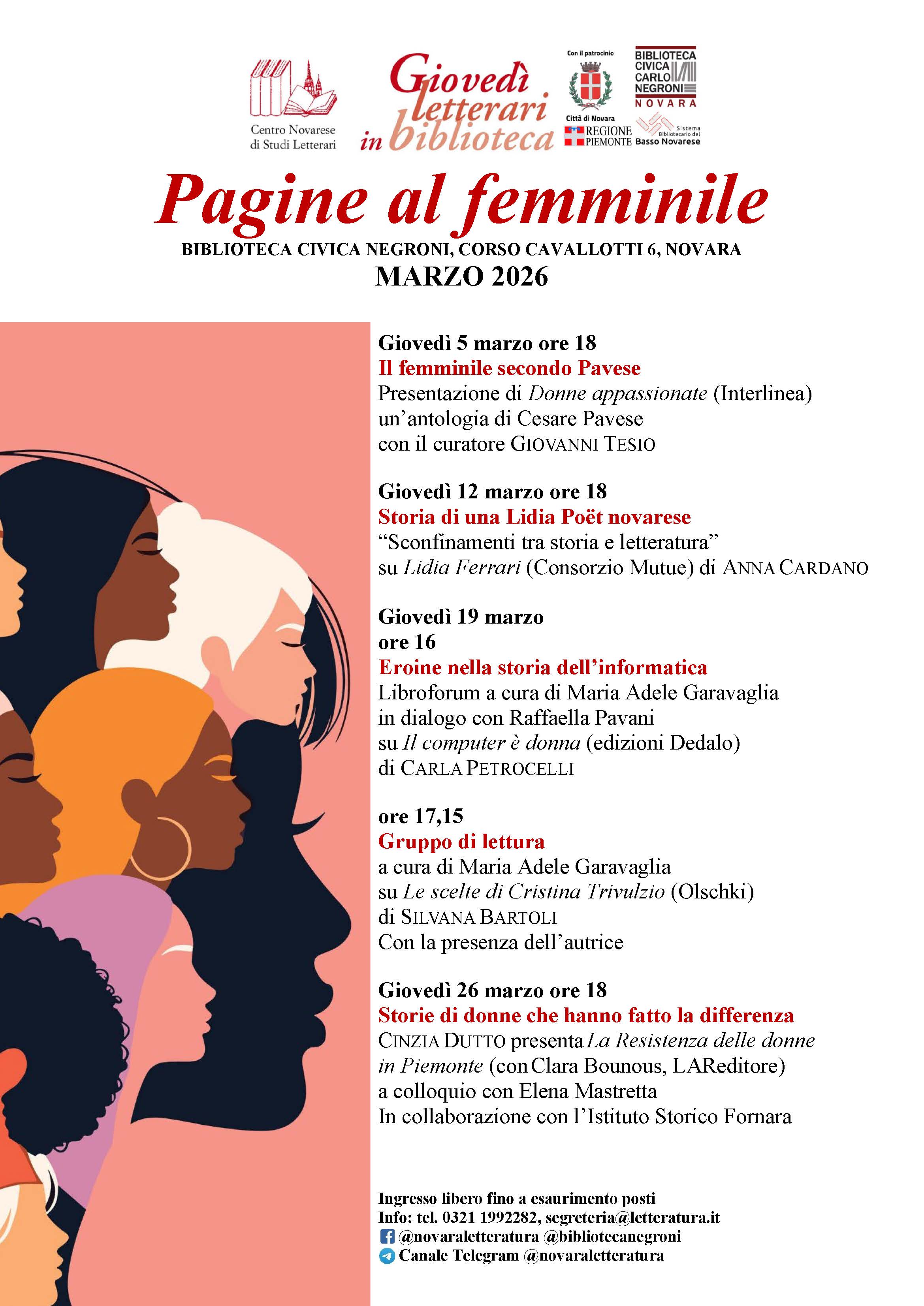 Gioved letterari MARZO 2026