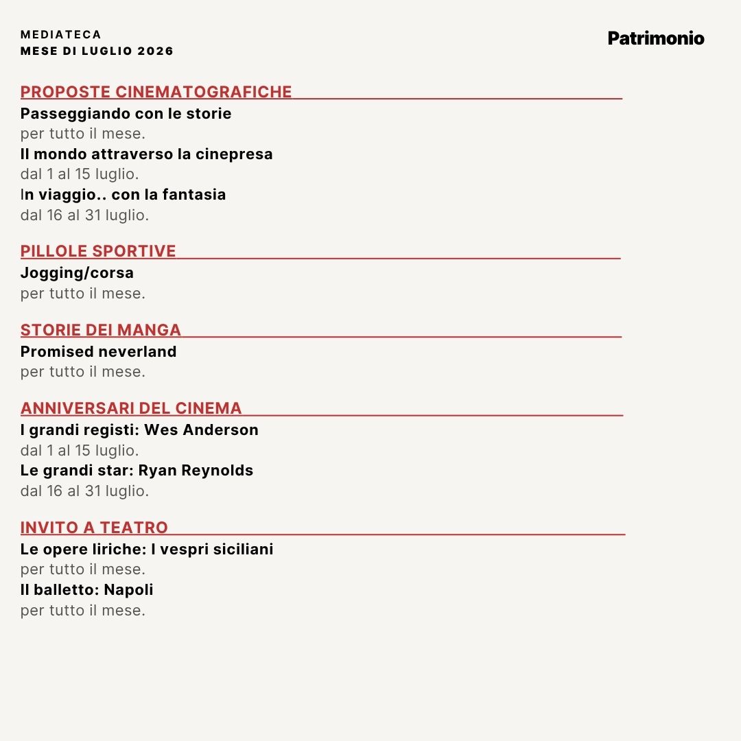 LUGLIO eventi mediateca