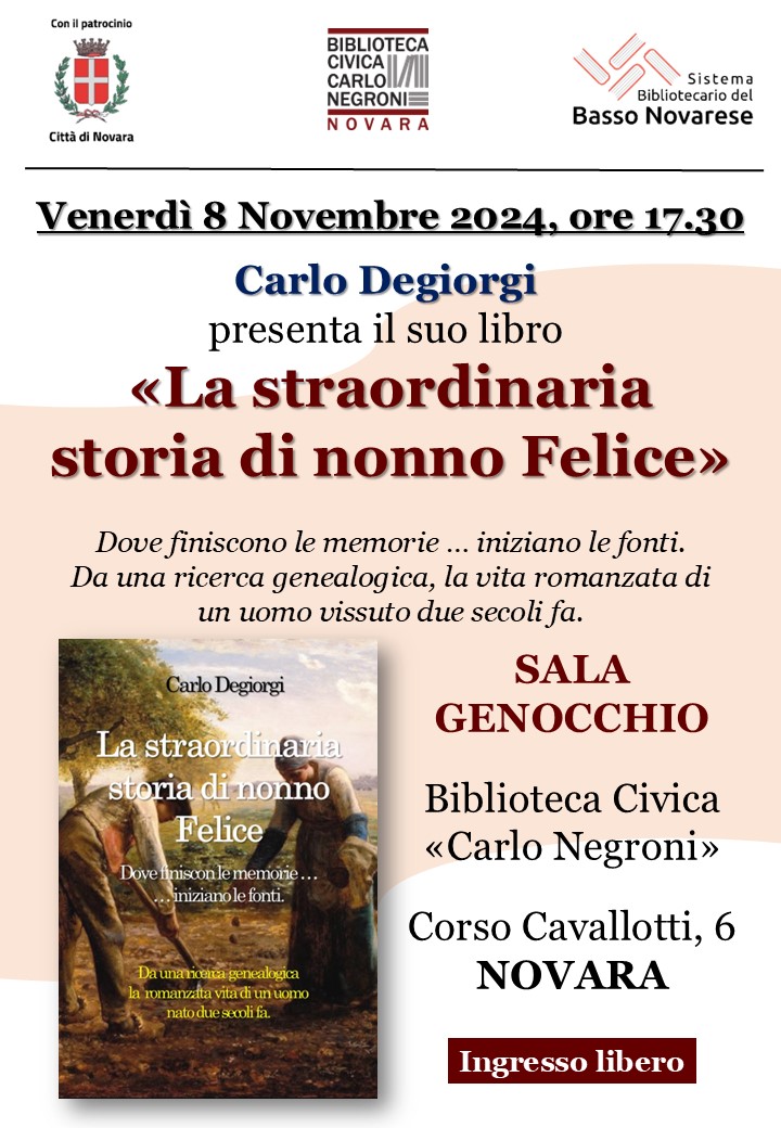 Locandina presentazione libro