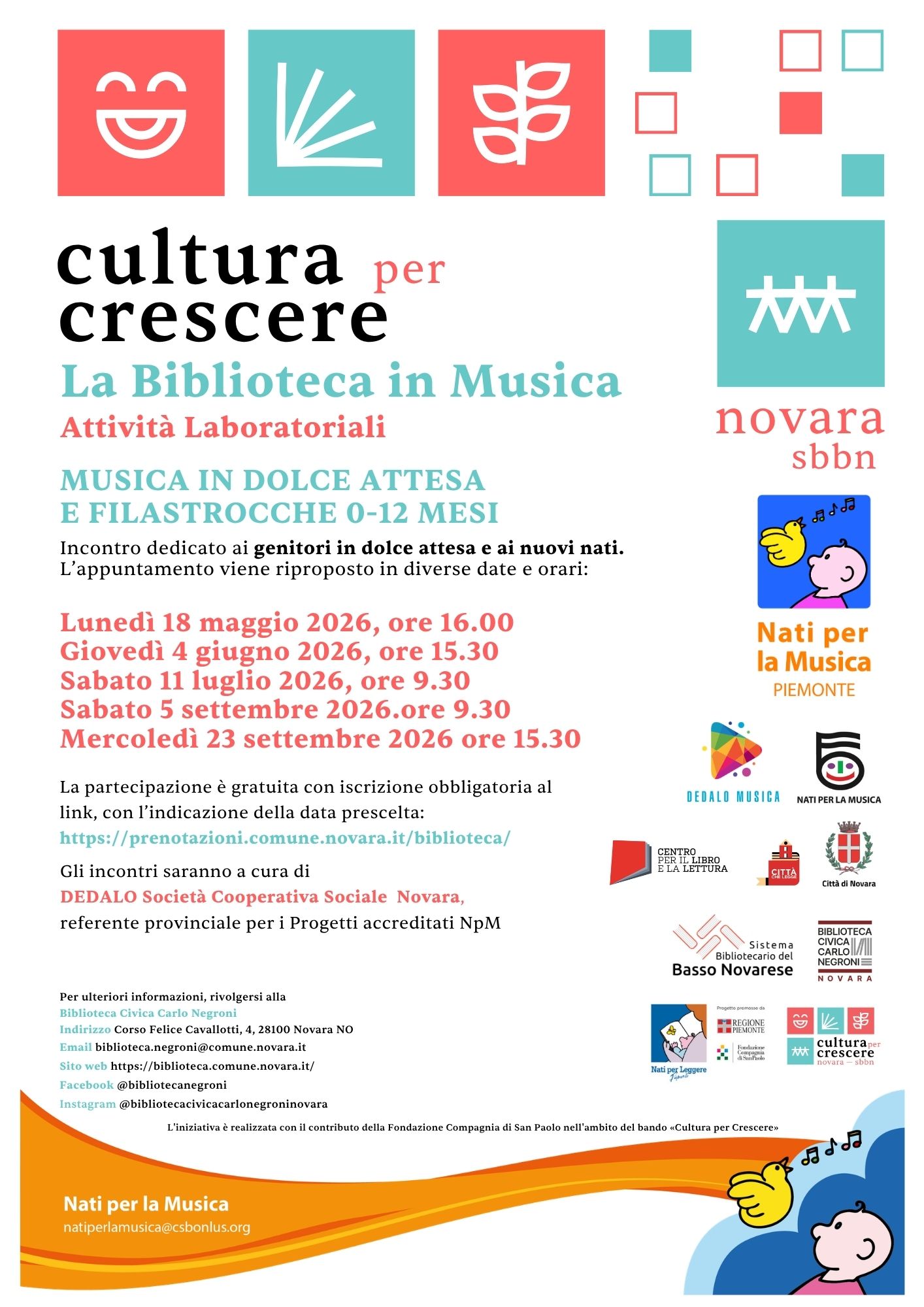 Locandina laboratorio musica in dolce attesa