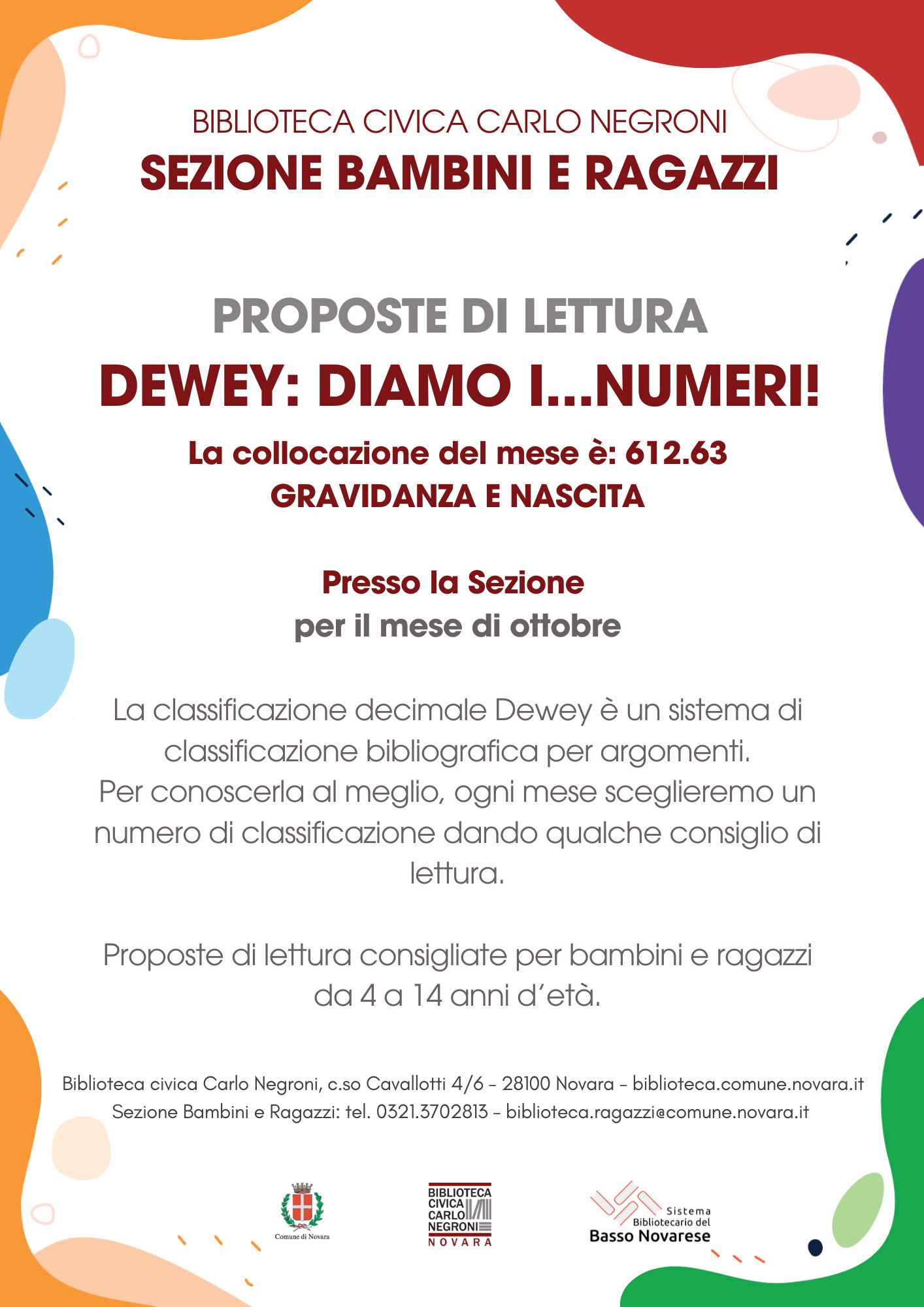 SBR Proposte di lettura Deweydiamo i numeri ottobre