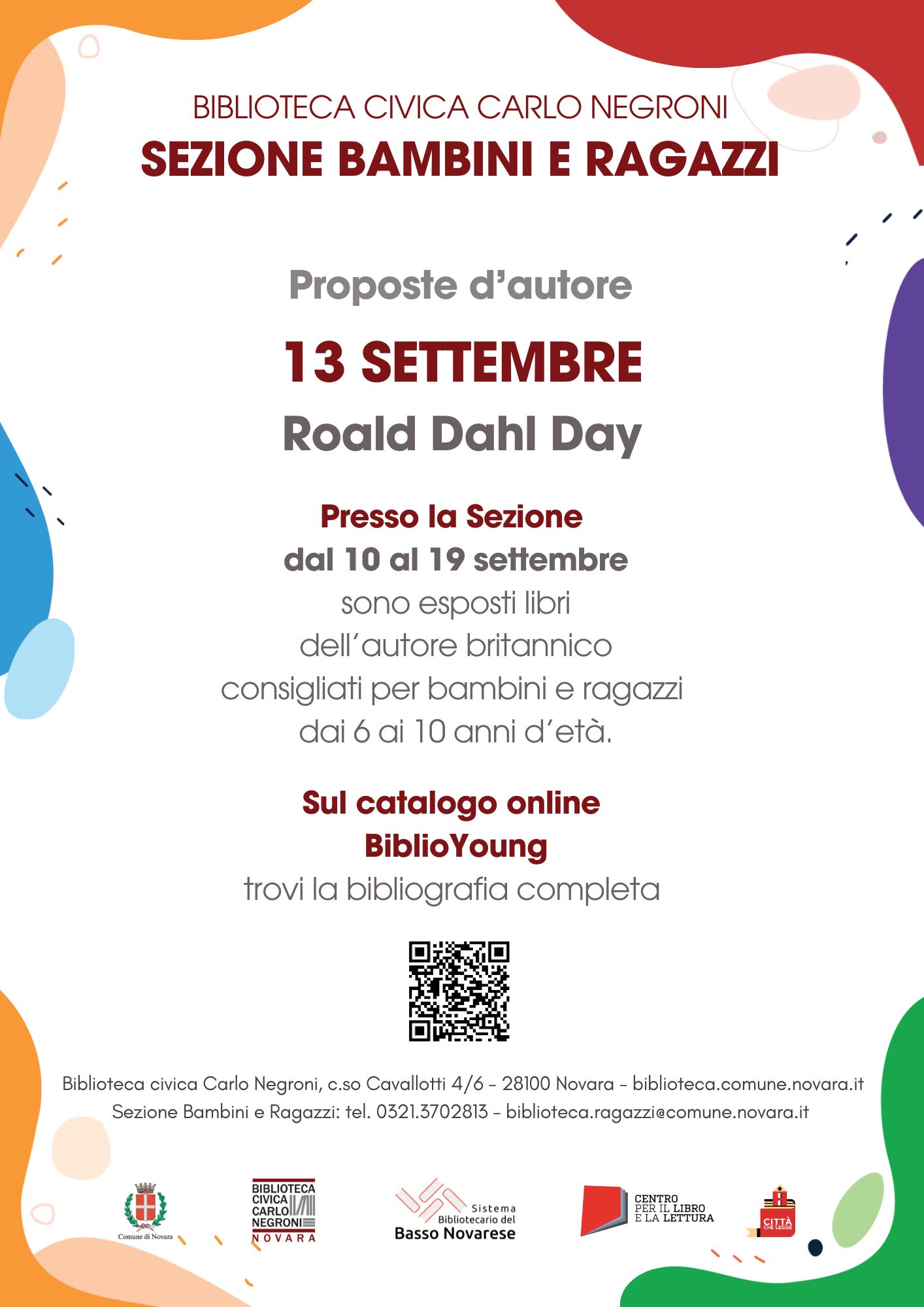 SBR proposte dautore Roald Dahl 10-19 settembre 2024