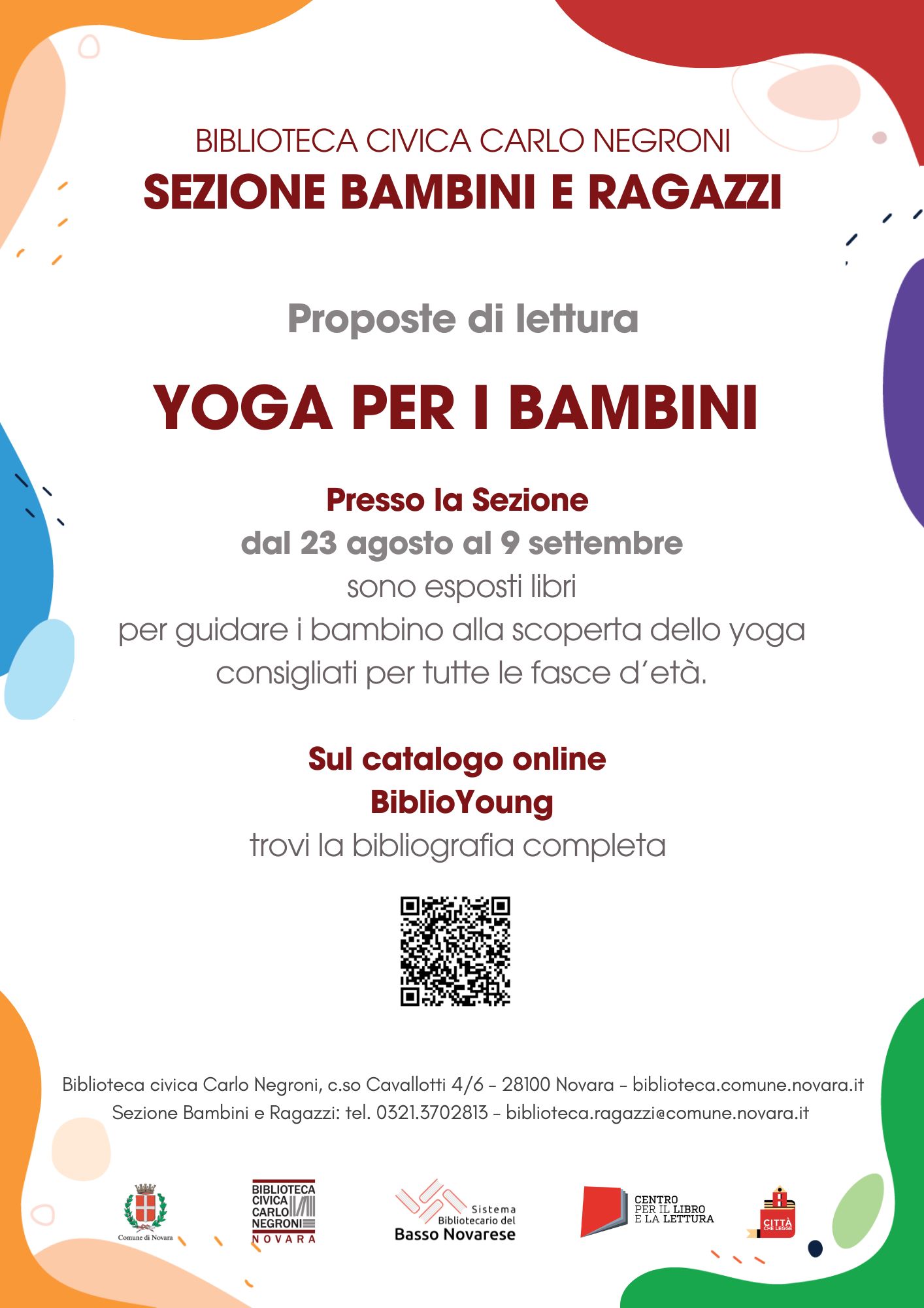 SBR proposte di lettura yoga per i bambini 23 agosto-9 settembre 2024