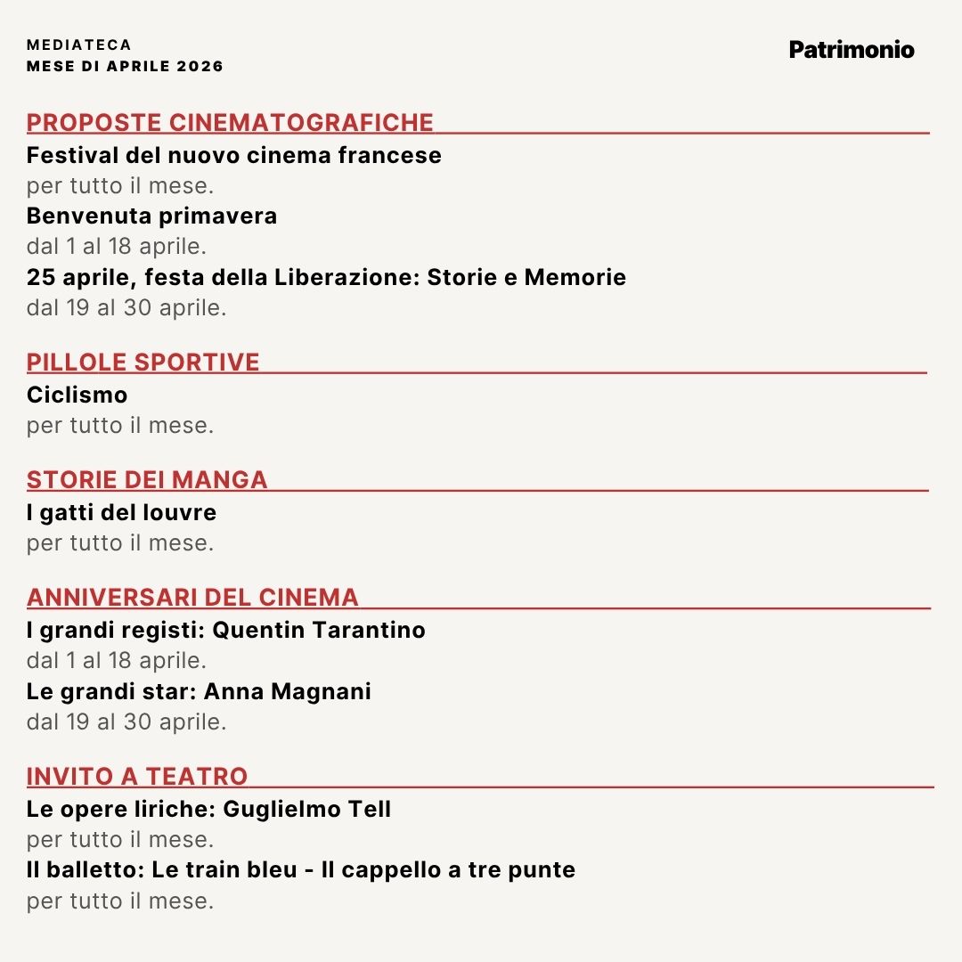 aprile MEDIATECA eventi